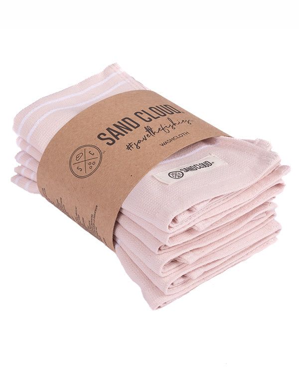 Classic Bath Washcloth Bundle- 6 Pack - Calcite Pink
