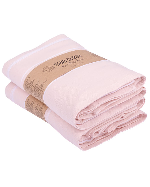 Classic Fringeless XL Bath Bundle 2 Pack - Calcite Pink