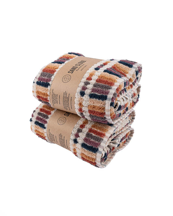 Dashes Stripe Bath Bundle - 2 Pack - Spice