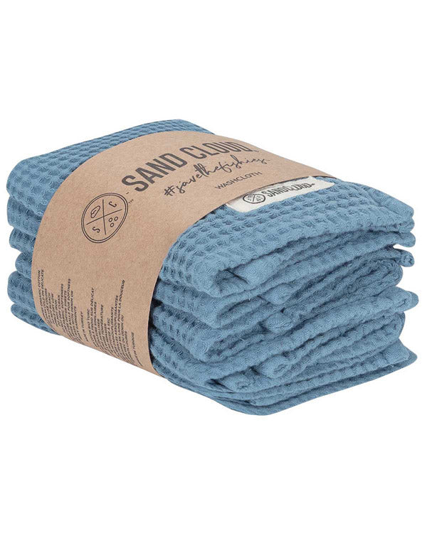 Micro Waffle Bath Washcloth Bundle - 6 Pack - Slate Blue