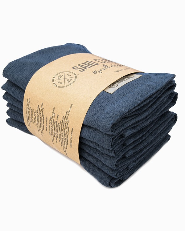 Terra Bath Washcloth Bundle - 6 Pack - Navy