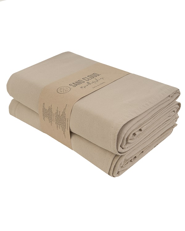 Terra Fringeless XL Bath Bundle - Sand - 2 Pack