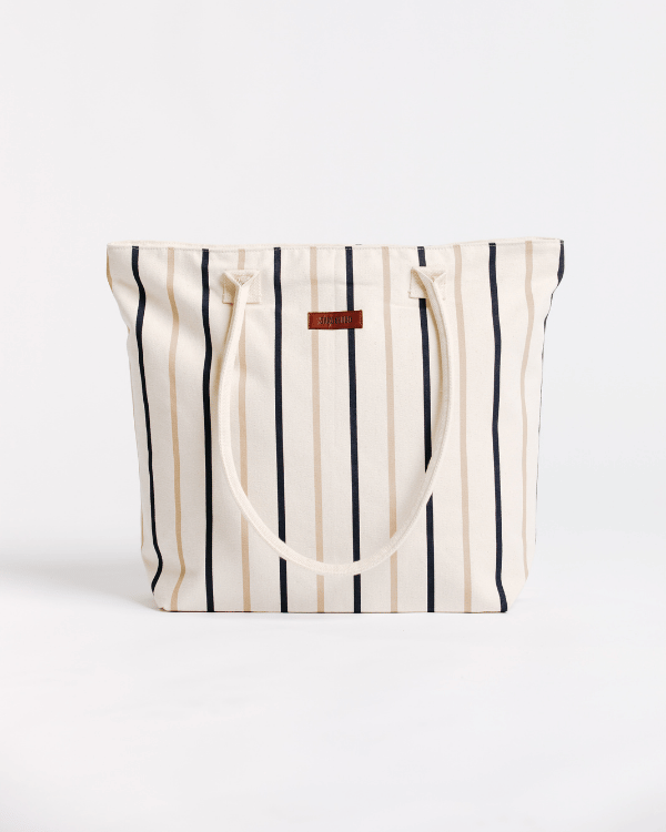 Vert Stripe Beach Tote